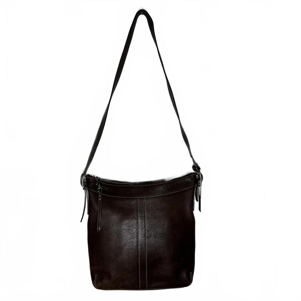 Coach Vintage Legacy Slim Duffle F2S-9188 Brown Leather Crossbody Shoulder Bag